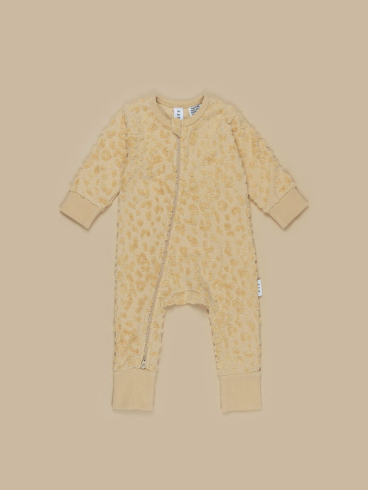 Huxbaby - Organic Golden Terry Zip Romper - Golden