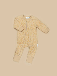 Huxbaby - Organic Golden Terry Zip Romper - Golden