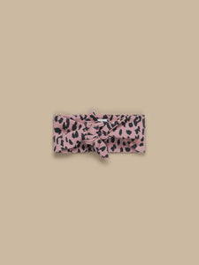 Huxbaby - Leopard Rib Headband - Dusty Rose