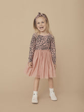 Load image into Gallery viewer, Huxbaby - Leopard Rib Ballet Dress - Dusty Rose