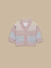 Load image into Gallery viewer, Huxbaby - Organic Rainbow Stripe Knit Cardi - Rainbow Stripe