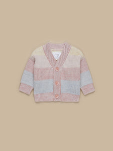 Huxbaby - Organic Rainbow Stripe Knit Cardi - Rainbow Stripe