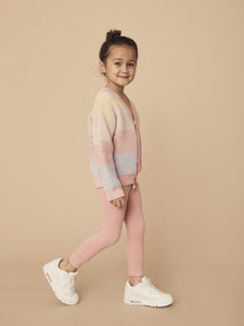 Huxbaby - Organic Rainbow Stripe Knit Cardi - Rainbow Stripe