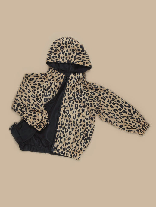 Huxbaby - Leopard Reversible Rain Jacket - Honeycomb + Black