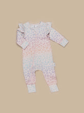 Load image into Gallery viewer, Huxbaby - Organic Rainbow Hux Frilll Zip Romper - Rainbow Hidden Hux Print