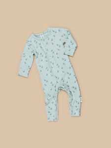 Huxbaby - Organic Dino Rib Romper - Tiny Dino Print