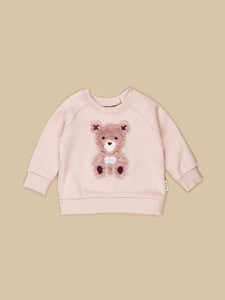Huxbaby - Organic Rainbow Bear Sweatshirt - Rose