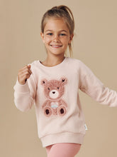Load image into Gallery viewer, Huxbaby - Organic Rainbow Bear Sweatshirt - Rose