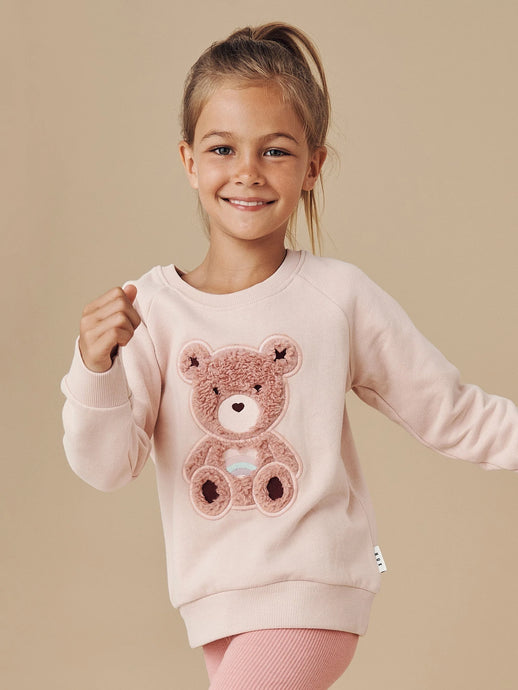 Huxbaby - Organic Rainbow Bear Sweatshirt - Rose