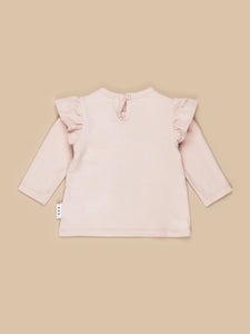 Huxbaby - Organic Teddy Hux Frill Top - Rose