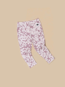 Huxbaby - Organic Daisy Legging - Grape Daisy Print