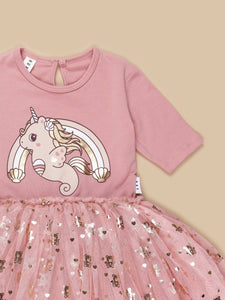 Huxbaby - Rainbow Seacorn Ballet Dress - Dusty Rose