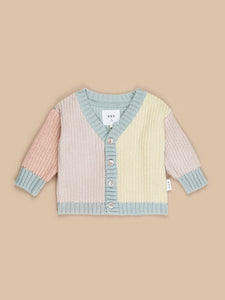 Huxbaby - Chunky Knit Cardi - Rainbow Knit