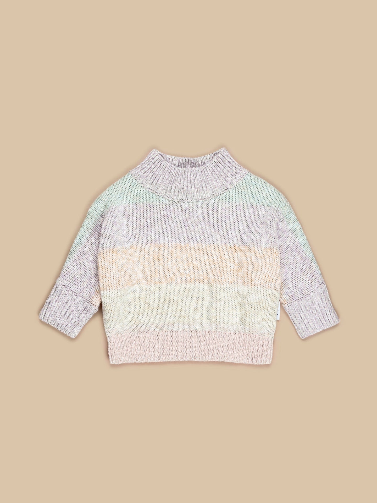 Huxbaby - Organic Comfy Knit Jumper - Rainbow Stripe Knit