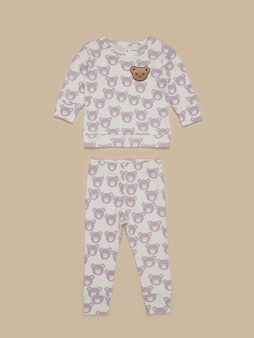Huxbaby - Organic Huxbear Lavender Pajama Set