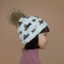 Load image into Gallery viewer, The Blueberry Hill - Hannah Leopard Hat with Fur Pom - Cream