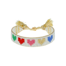 Load image into Gallery viewer, Kids&#39; RAINBOW HEARTS Bracelet