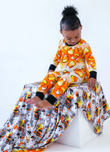 Load image into Gallery viewer, Birdie Bean - Binx Candy Corn 2-Piece Pajamas