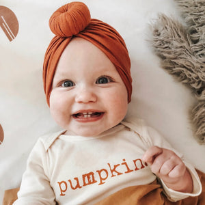 Tenth & Pine - Pumpkin - Long Sleeve Organic Bodysuit