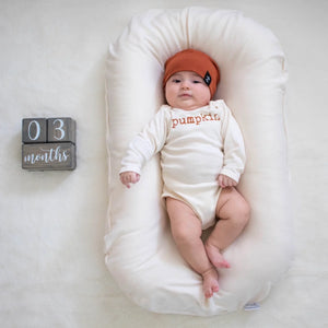 Tenth & Pine - Pumpkin - Long Sleeve Organic Bodysuit