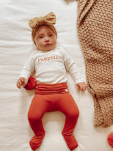 Load image into Gallery viewer, Tenth &amp; Pine - Fold Over Footie Baby Bamboo Leggings - Rust