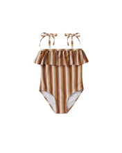 Load image into Gallery viewer, Rylee + Cru - Ruffle One-Piece - Multi-Stripe