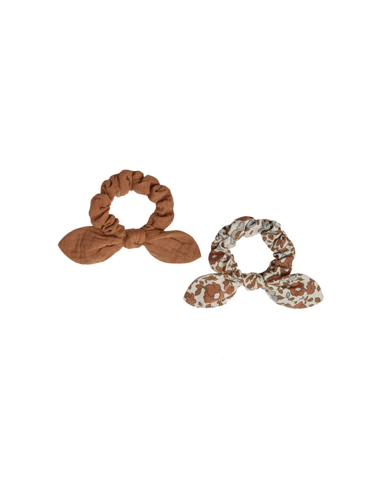 Rylee + Cru - Rust Bloom Scrunchie Set - Rust Beige