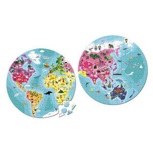 Janod - Hat Boxed Double Sided Puzzle - Our Beautiful Planet