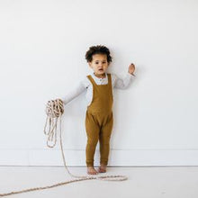 Load image into Gallery viewer, Kid Wild Organic Overalls Mocha Curry
