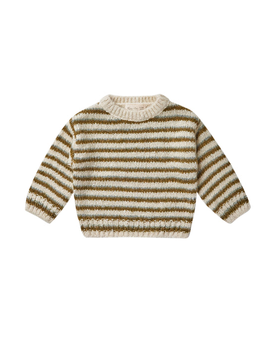 Rylee + Cru - Aspen Sweater - Chartreuse Stripe