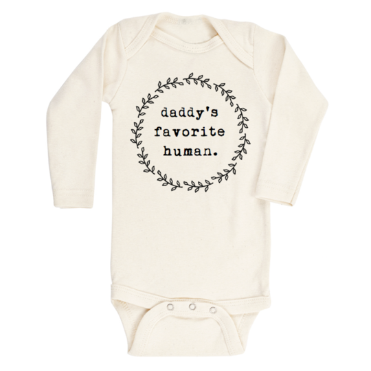 Organic LS Onesie Daddy's Favorite Human