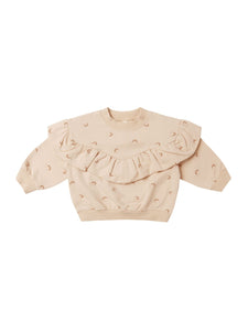 Quincy Mae - Ruffle Fleece Sweatshirt - Rainbow