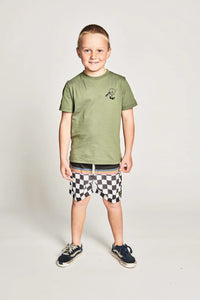 Munsterkids - Checkmate BShort - Charcoal/White