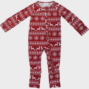 Mebie Baby - Fair Isle Bamboo Footed Zipper One Piece