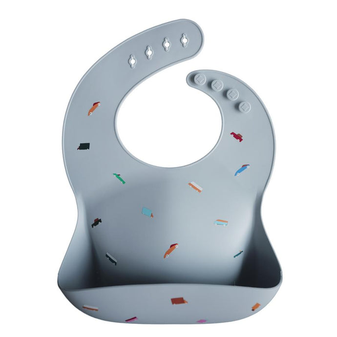 Silicone Baby Bib - Retro Cars