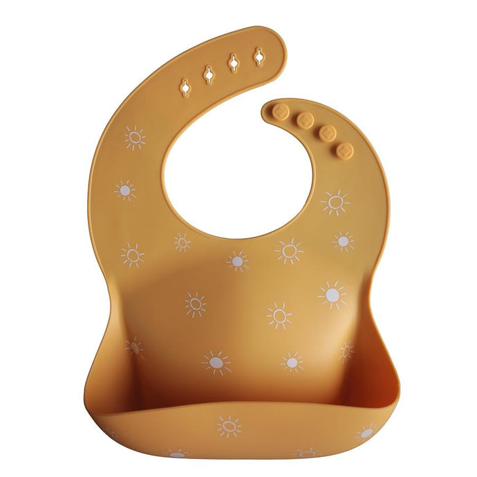 Mushie Silicone Baby Bib - Sun Orange