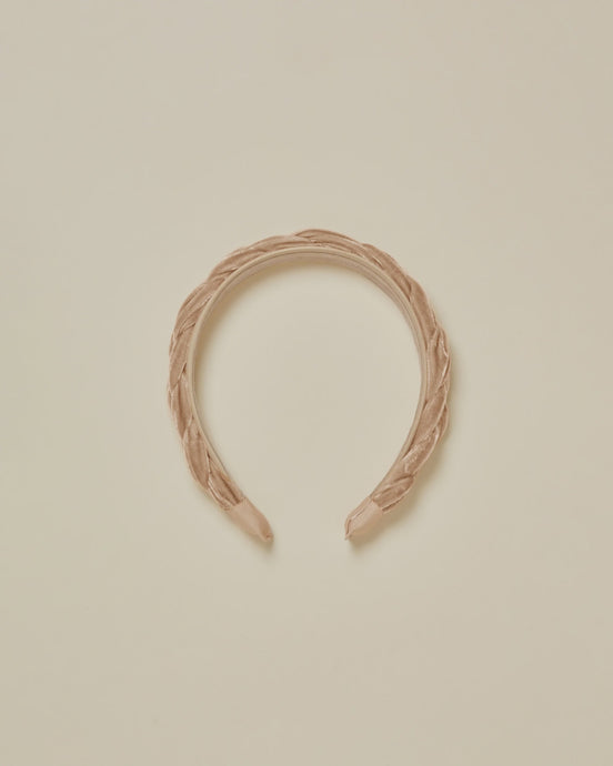 Noralee - Velvet Braided Headband - Apricot