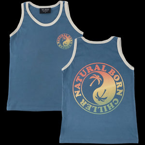 Tiny Whales - Natural Born Chiller Tank Top - Faded Navy/Natural