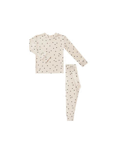 Rylee +Cru - Dots Longsleeve PJ Set - Natural