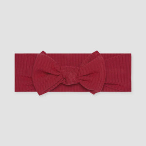 Posh Peanut - Infant Headwrap - Solid Ribbed - Dark Red