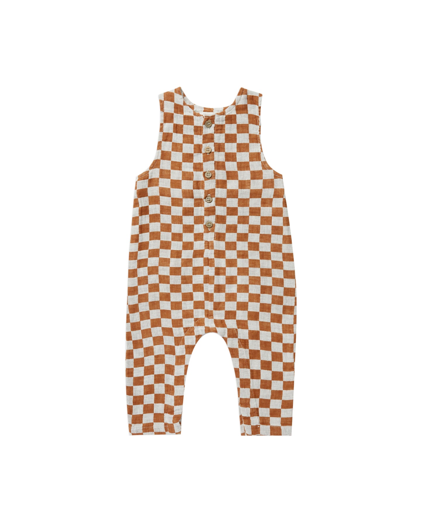 Rylee + Cru - Button Jumpsuit - Rust Check