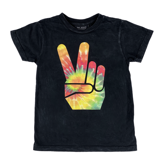 Tiny Whales - Peace Out S/S Tee - Vintage Black