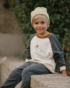 Rylee + Cru - Raglan Sweatshirt - Let's Go Adventure - Natural