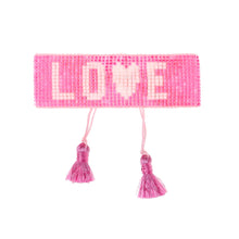 Load image into Gallery viewer, Hart - Hot Pink LOVE Beaded Bracelet