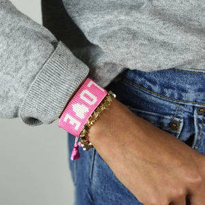 Hart - Hot Pink LOVE Beaded Bracelet