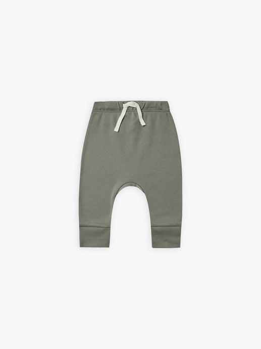 Quincy Mae - Organic Basil Drawstring Pant - Basil