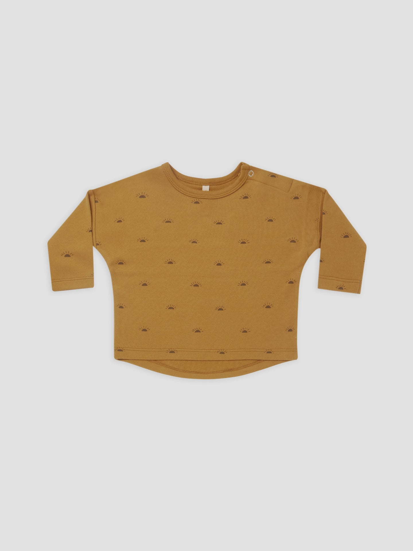 Quincy Mae - Organic Long Sleeve Tee - Suns - Ocre