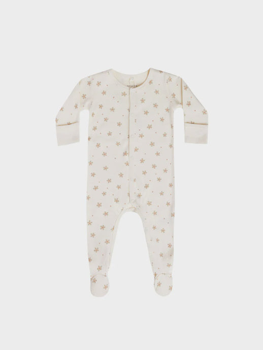 Quincy Mae - Full Snap Footie - Dotty Floral