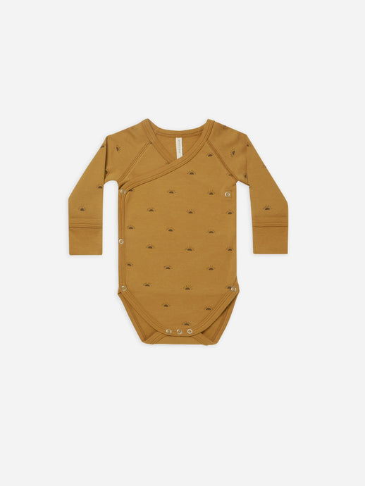 Quincy Mae - Organic Side-Snap Bodysuit - Suns