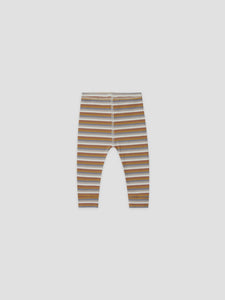 Quincy Mae - Organic Ribbed Leggings - Multi-Stripe